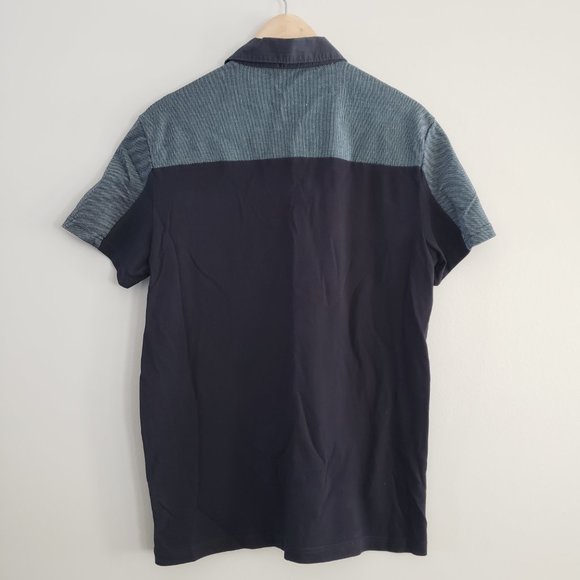 CALVIN KLEIN Polo Shirt Black Grey Collared Cotton Golf Shirt Top Tee Sh… - Picture 2 of 6